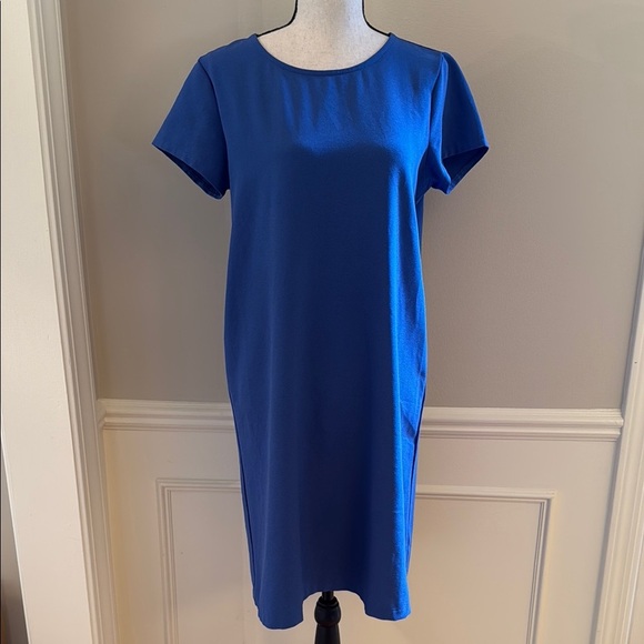 Chelsea28 Short Sleeve Blue Sheath Dress Size M - Picture 1 of 8